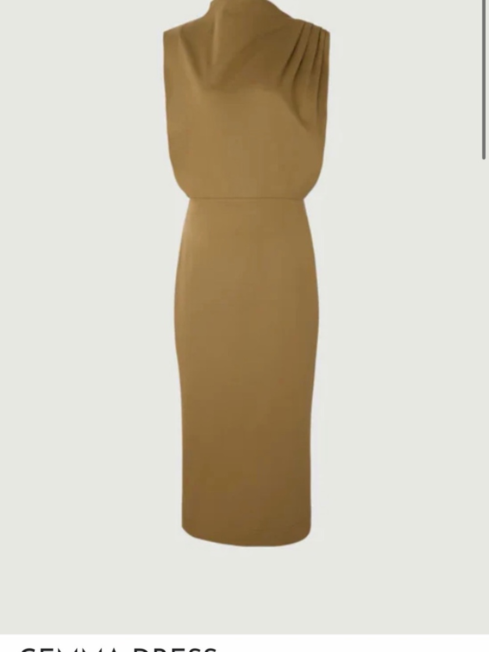 Soeur Camel Sleeveless Midi Dress